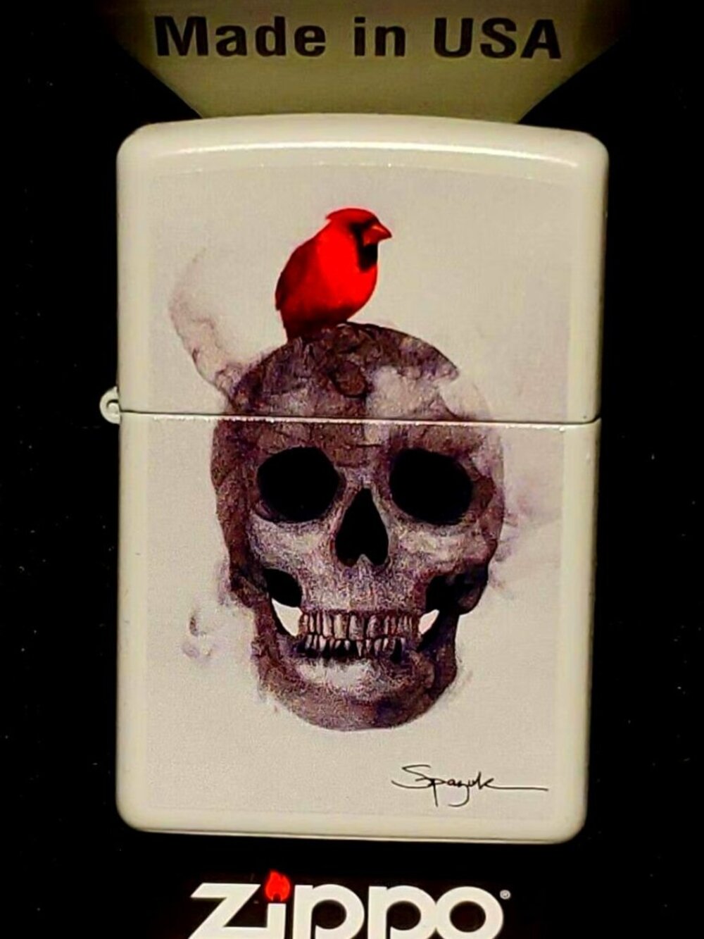 SPAZUK Skull Cardinal Zippo Lighter